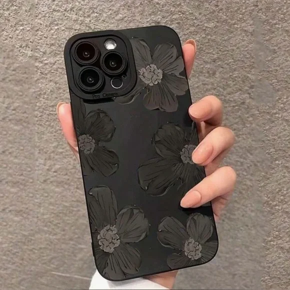 iPhone 16 Pro Max - Floral Black Phone Case - Picture 2 of 5
